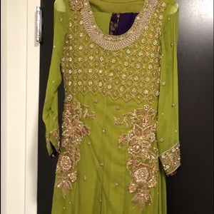 Pakistani Long Gown Fashion